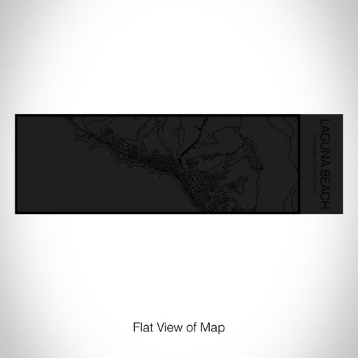 Rendered View of Laguna Beach California Map on 10oz Stainless Steel Insulated Cup in Matte Black with Sliding Lid