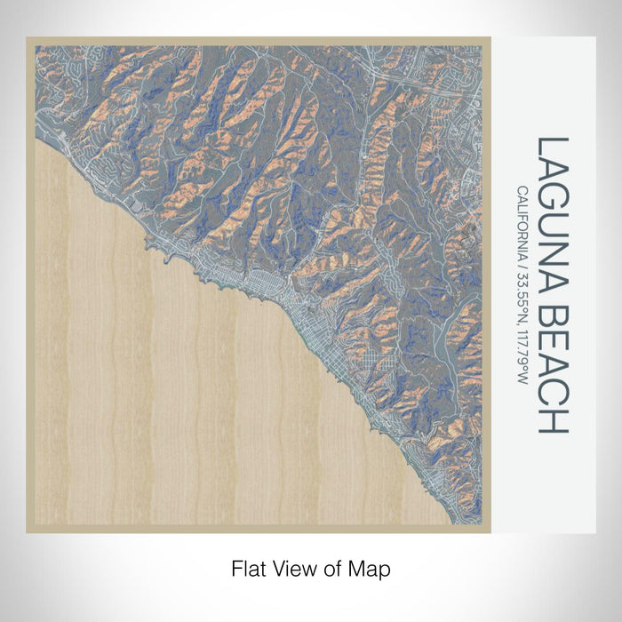 Rendered View of Laguna Beach California Map on 17oz Stainless Steel Insulated Tumbler in Afternoon Map Style