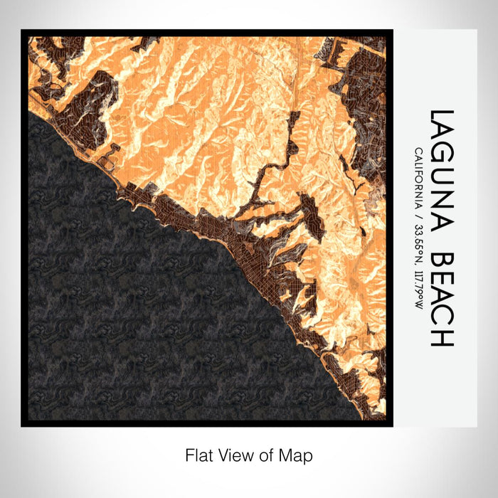 Rendered View of Laguna Beach California Map on 17oz Stainless Steel Insulated Tumbler in Ember Map Style