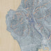 La Jolla California Map Print in Afternoon Style Zoomed In Close Up Showing Details