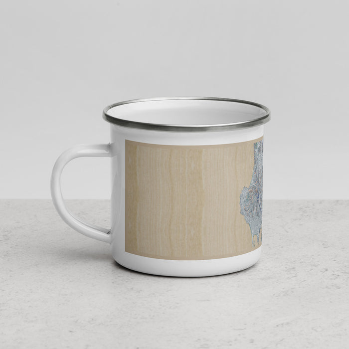 Left View Custom La Jolla California Map Enamel Mug in Afternoon