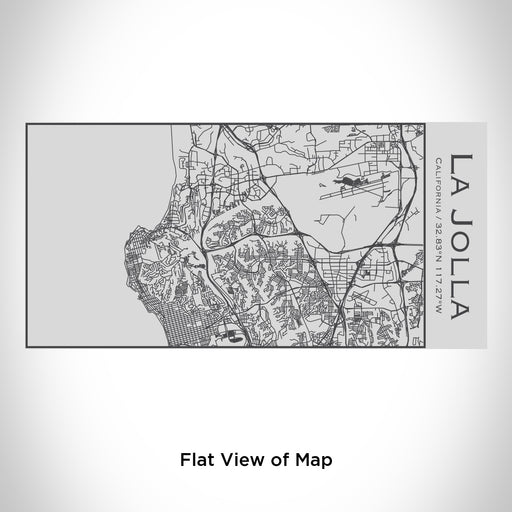 Rendered View of La Jolla California Map Engraving on 17oz Stainless Steel Insulated Cola Bottle