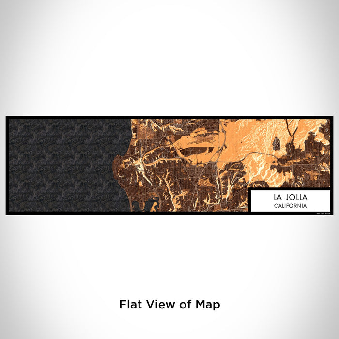 Flat View of Map Custom La Jolla California Map Enamel Mug in Ember