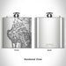 Rendered View of La Jolla California Map Engraving on 6oz Stainless Steel Flask