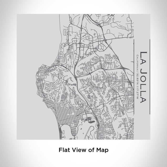 Rendered View of La Jolla California Map Engraving on 17oz Stainless Steel Insulated Tumbler