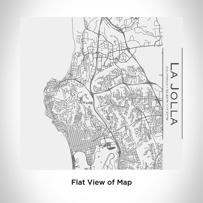 Rendered View of La Jolla California Map Engraving on 17oz Stainless Steel Insulated Tumbler in White