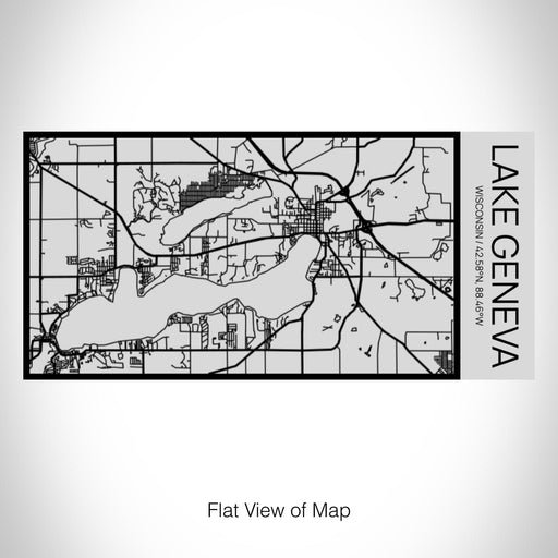 Rendered View of Lake Geneva Wisconsin Map on 17oz Stainless Steel Insulated Cola Bottle in Stainless