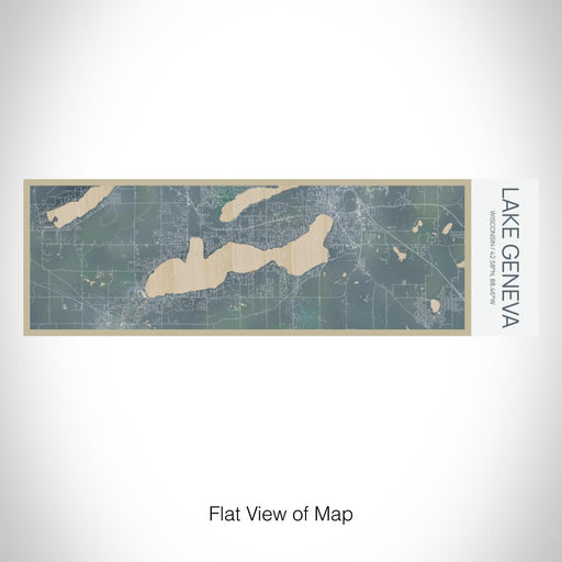 Rendered View of Lake Geneva Wisconsin Map on 10oz Stainless Steel Insulated Cup in Afternoon with Sliding Lid