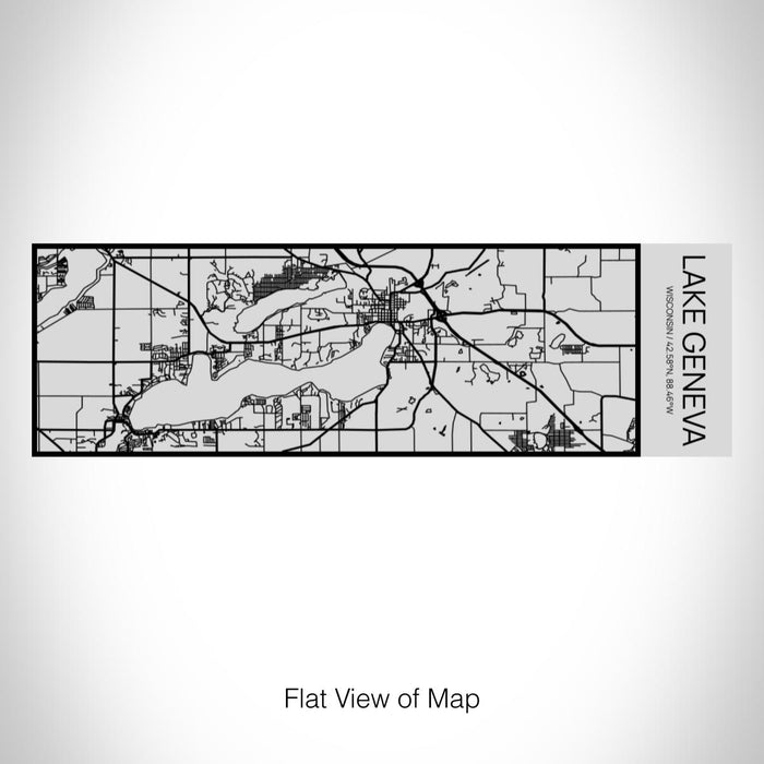 Rendered View of Lake Geneva Wisconsin Map on 10oz Stainless Steel Insulated Cup with Sipping Lid