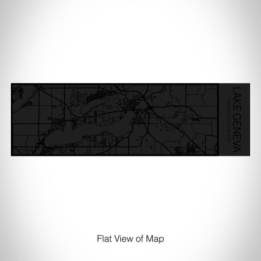 Rendered View of Lake Geneva Wisconsin Map on 10oz Stainless Steel Insulated Cup in Matte Black with Sliding Lid