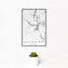 12x18 Lake Hartwell Georgia Map Print Portrait Orientation in Classic Style With Small Cactus Plant in White Planter