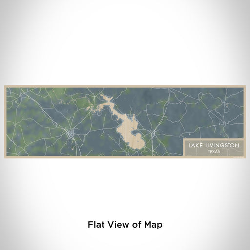 Flat View of Map Custom Lake Livingston Texas Map Enamel Mug in Afternoon