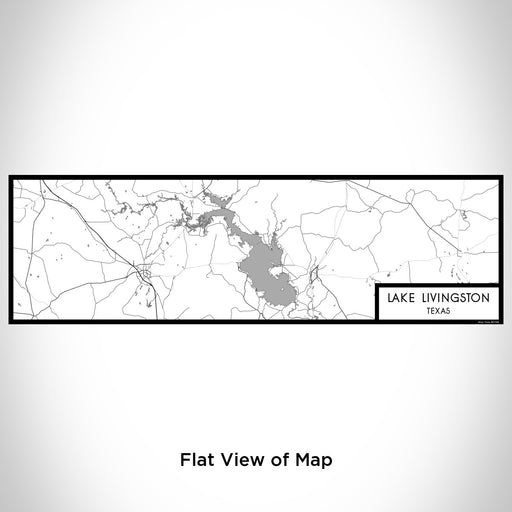Flat View of Map Custom Lake Livingston Texas Map Enamel Mug in Classic