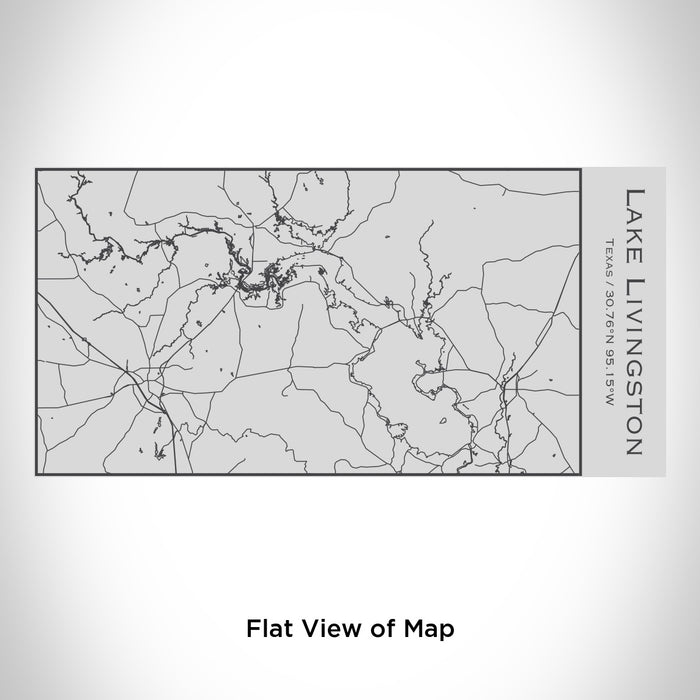 Rendered View of Lake Livingston Texas Map Engraving on 17oz Stainless Steel Insulated Cola Bottle