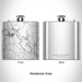 Rendered View of Lake Livingston Texas Map Engraving on 6oz Stainless Steel Flask