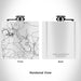 Rendered View of Lake Livingston Texas Map Engraving on 6oz Stainless Steel Flask in White