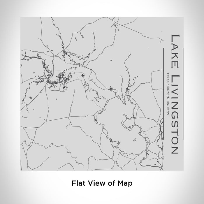 Rendered View of Lake Livingston Texas Map Engraving on 17oz Stainless Steel Insulated Tumbler