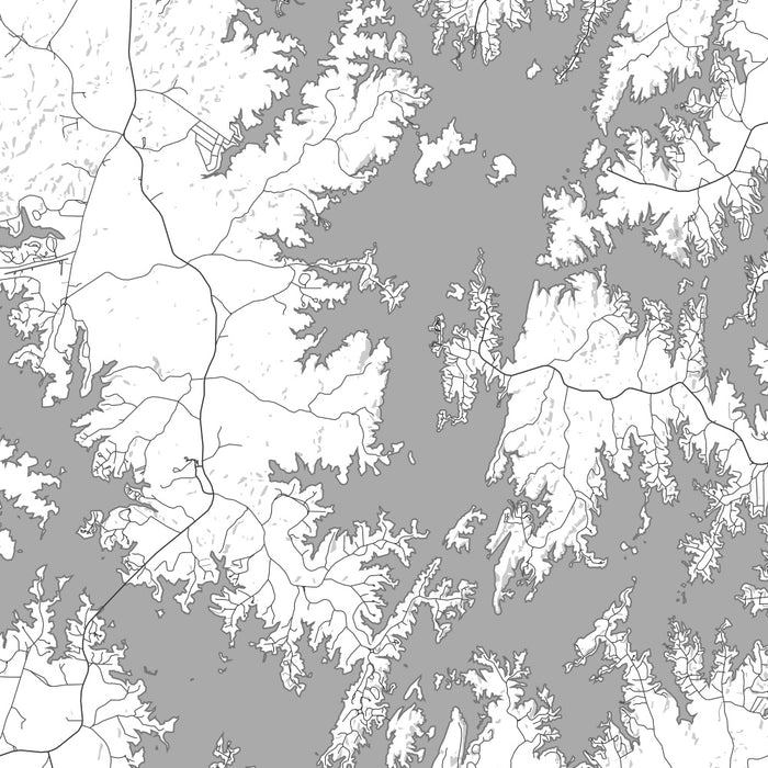 Lake Martin Alabama Map Print in Classic Style Zoomed In Close Up Showing Details