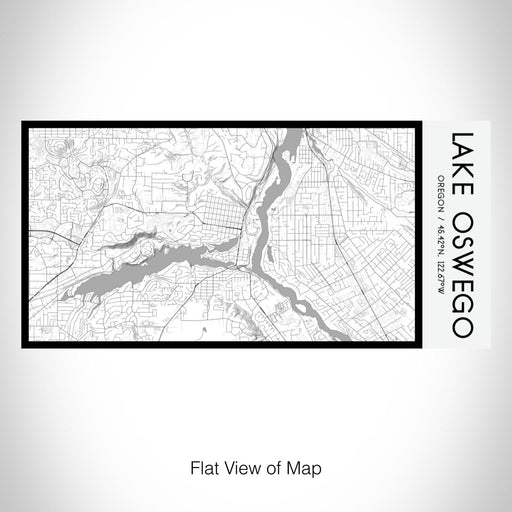 Rendered View of Lake Oswego Oregon Map on 17oz Stainless Steel Insulated Bottle with printed classic style map