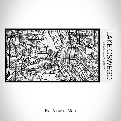 Rendered View of Lake Oswego Oregon Map on 17oz Stainless Steel Insulated Cola Bottle in Stainless in Matte White
