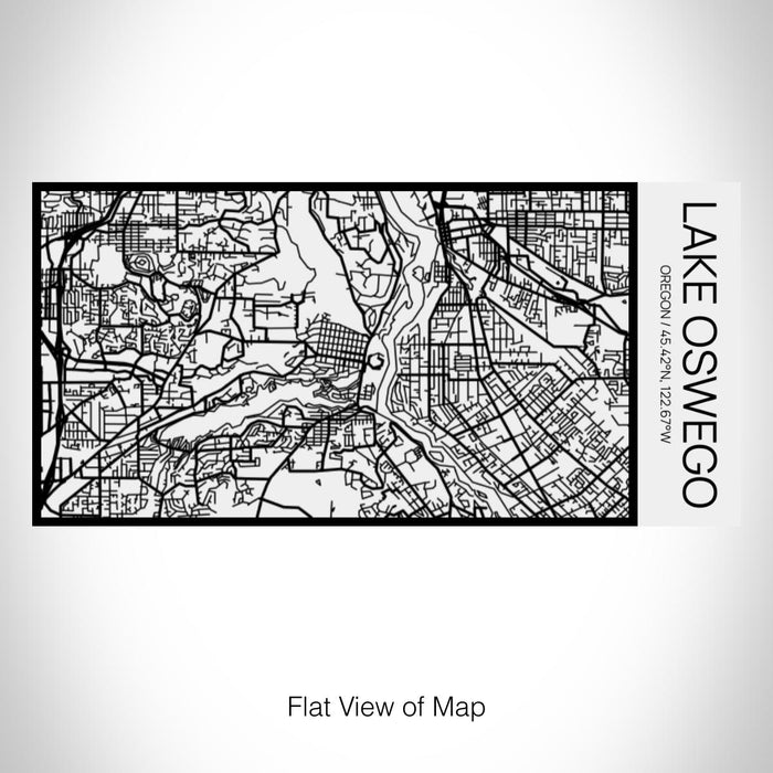 Rendered View of Lake Oswego Oregon Map on 17oz Stainless Steel Insulated Cola Bottle in Stainless in Matte White
