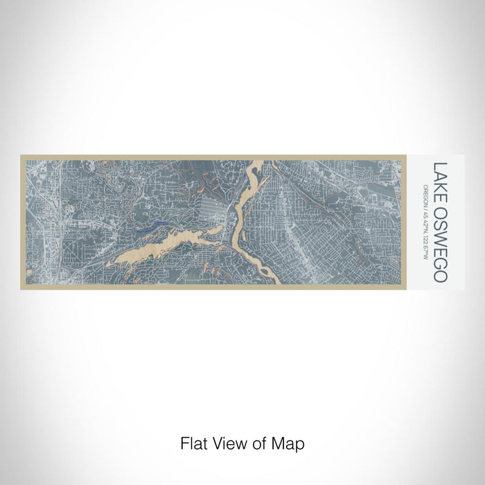 Rendered View of Lake Oswego Oregon Map on 10oz Stainless Steel Insulated Cup in Afternoon with Sliding Lid