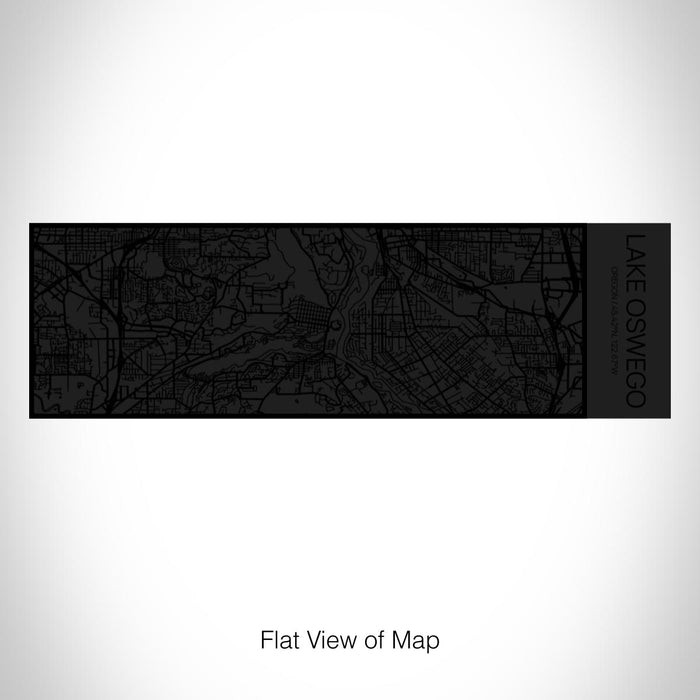 Rendered View of Lake Oswego Oregon Map on 10oz Stainless Steel Insulated Cup in Matte Black with Sliding Lid