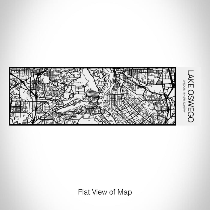Rendered View of Lake Oswego Oregon Map on 10oz Stainless Steel Insulated Cup in Matte White with Sliding Lid