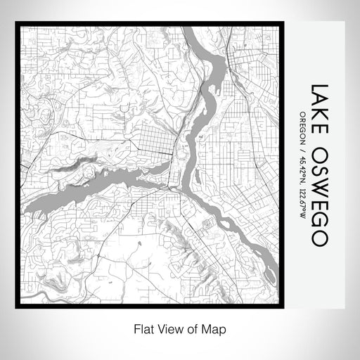 Rendered View of Lake Oswego Oregon Map on 17oz Stainless Steel Insulated Tumbler in Classic Map Style