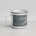 Left View Custom Lake Ouachita Arkansas Map Enamel Mug in Afternoon