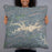 Person holding 22x22 Custom Lake Ouachita Arkansas Map Throw Pillow in Afternoon