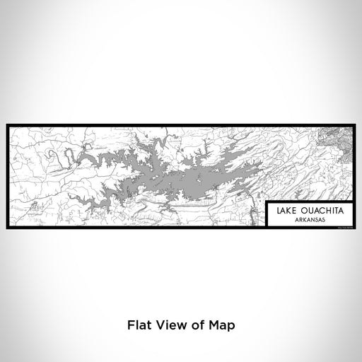Flat View of Map Custom Lake Ouachita Arkansas Map Enamel Mug in Classic
