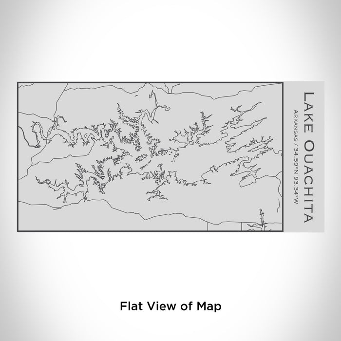 Rendered View of Lake Ouachita Arkansas Map Engraving on 17oz Stainless Steel Insulated Cola Bottle