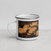 Left View Custom Lake Ouachita Arkansas Map Enamel Mug in Ember