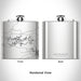 Rendered View of Lake Ouachita Arkansas Map Engraving on 6oz Stainless Steel Flask