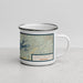 Right View Custom Lake Ouachita Arkansas Map Enamel Mug in Woodblock