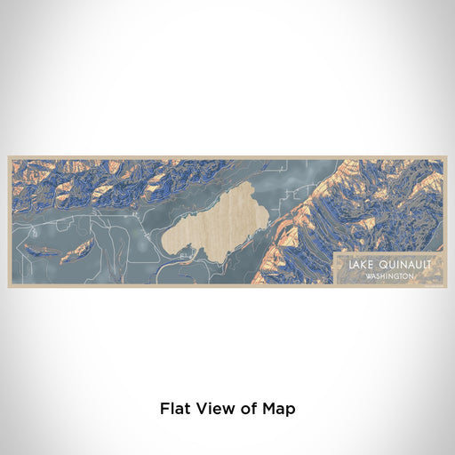 Flat View of Map Custom Lake Quinault Washington Map Enamel Mug in Afternoon
