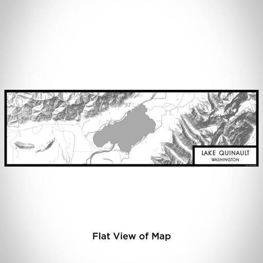 Flat View of Map Custom Lake Quinault Washington Map Enamel Mug in Classic
