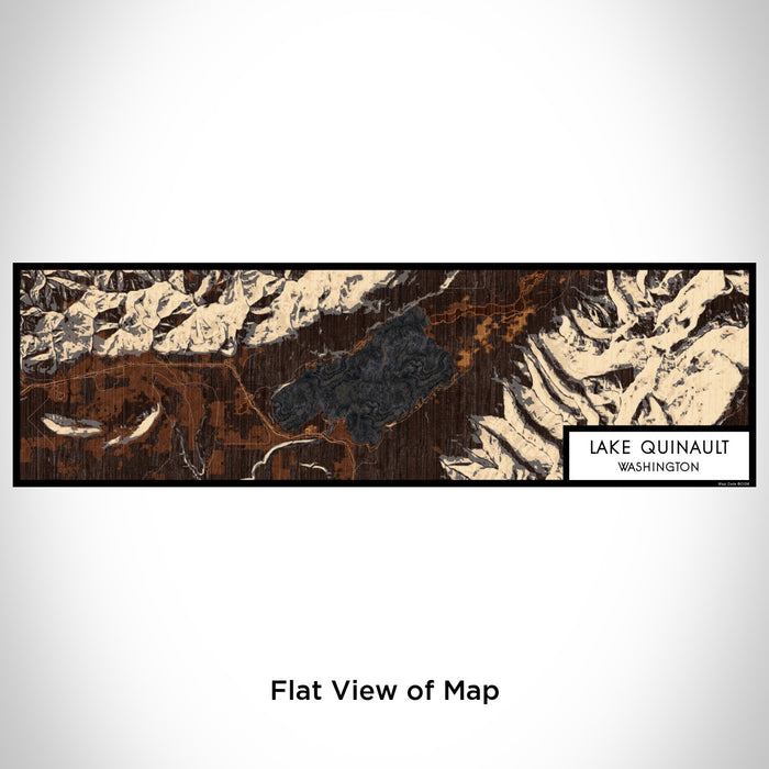 Flat View of Map Custom Lake Quinault Washington Map Enamel Mug in Ember