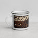 Left View Custom Lake Quinault Washington Map Enamel Mug in Ember