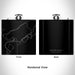 Rendered View of Lake Quinault Washington Map Engraving on 6oz Stainless Steel Flask in Black