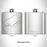 Rendered View of Lake Quinault Washington Map Engraving on 6oz Stainless Steel Flask