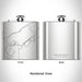 Rendered View of Lake Quinault Washington Map Engraving on 6oz Stainless Steel Flask