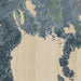 Lakes Region Maine Map Print in Afternoon Style Zoomed In Close Up Showing Details