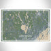 Lakes Region Maine Map Print Landscape Orientation in Afternoon Style With Shaded Background