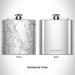 Rendered View of Lakes Region Maine Map Engraving on 6oz Stainless Steel Flask