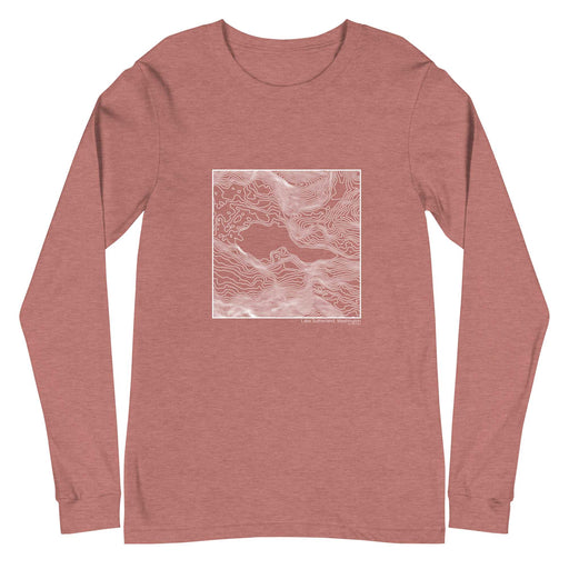 Lake Sutherland Washington Topographic  Map Unisex Long-Sleeve T-shirt with City inscription in Heather Mauve