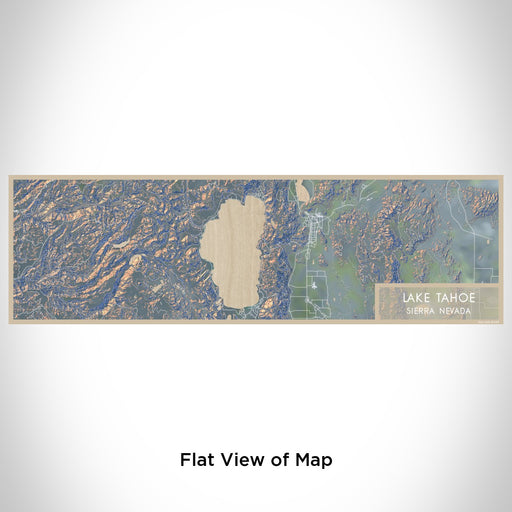 Flat View of Map Custom Lake Tahoe Sierra Nevada Map Enamel Mug in Afternoon