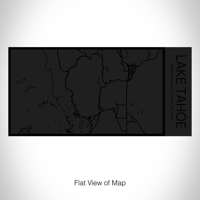 Rendered View of Lake Tahoe Sierra Nevada Map on 17oz Stainless Steel Insulated Cola Bottle in Stainless in Matte Black
