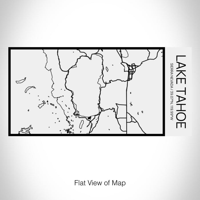 Rendered View of Lake Tahoe Sierra Nevada Map on 17oz Stainless Steel Insulated Cola Bottle in Stainless in Matte White